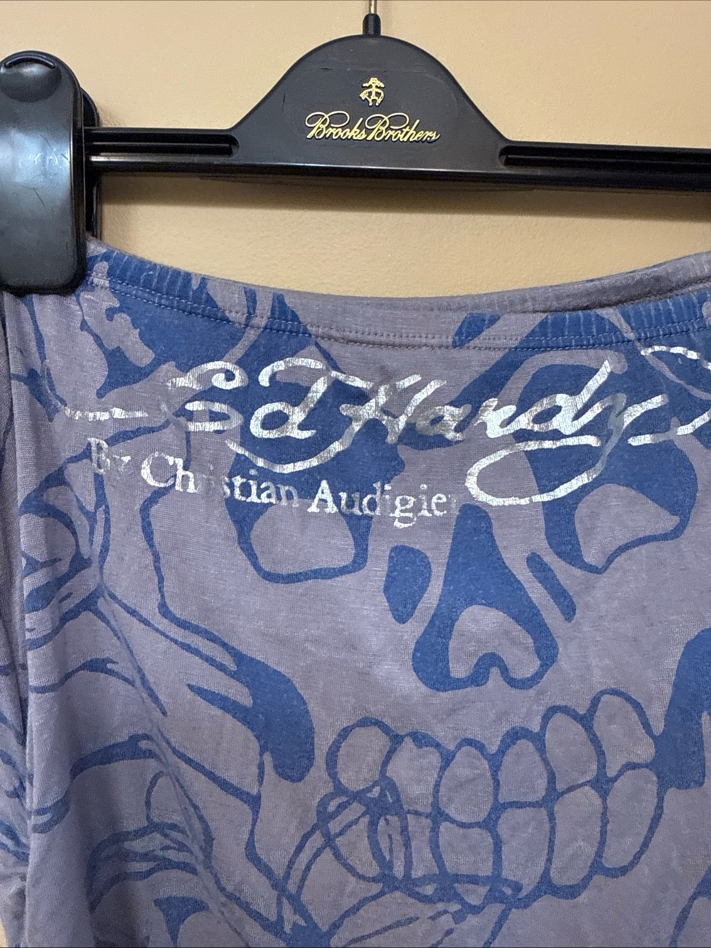 Ed Hardy Light Blue Strapless Graphic Dress - Picture 8 of 10